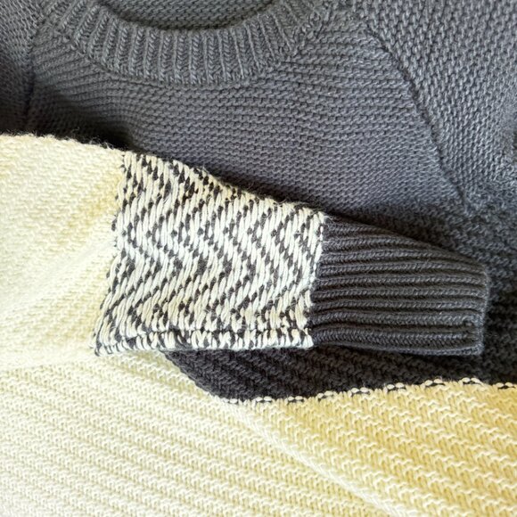 Jon + Jenn by Line Erik Sweater Dark Navy & White Knit Sweater - Picture 5 of 9